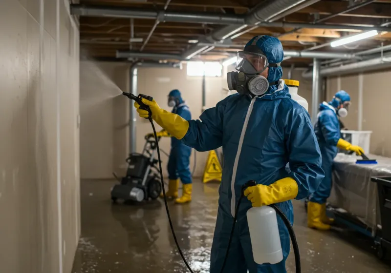 Basement Sanitization and Antimicrobial Treatment process in North Hills, CA