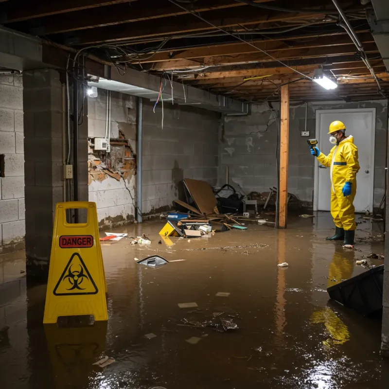 Flooded Basement Electrical Hazard in North Hills, CA Property